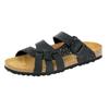 Pantolette LICO "Pantolette Bioline Gleam", Gr. 37, schwarz, Synthetik, Schuhe
