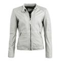 Bikerjacke JCC "6011044-2" Gr. M, grau (grey) Damen Jacken Übergangsjacken