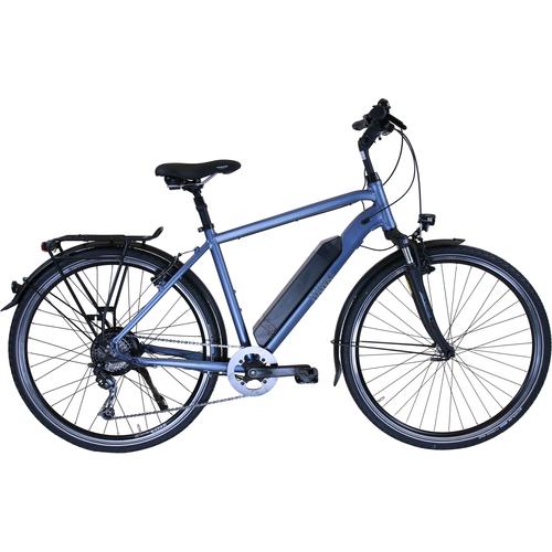 "E-Bike HAWK BIKES ""HAWK"" E-Bikes Gr. 50 cm, 28 Zoll (71,12 cm), blau Elektro-Trekkingräder E-Bike"
