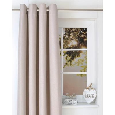 Vorhang KUTTI "Dimout" Gr. 2, beige (creme), B:140cm H:145cm, Polyester, Gardinen, Verdunkelung, Thermo, isolierend, einfarbig Image