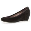 Pumps GABOR, Damen, Gr. 40, schwarz, Ziegenveloursleder, unifarben, klassisch, Schuhe, Halbschuh, Keilabsatz, Schlupfschuh, in Saccetto Machart