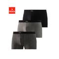 Boxer BRUNO BANANI "Boxershorts für Herren", Herren, Gr. XXL, schwarz (bedruckt, schwarz, grau, meliert), Jersey, Obermaterial: 92% Baumwolle, 8% Elasthan (LYCRA), gemustert, unifarben, Unterhosen, 1x mit modischem Druck