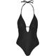 Badeanzug URBAN CLASSICS "Damen Ladies Recycled Triangle Swimsuit" Gr. XS, N-Gr, schwarz (black) Damen Badeanzüge Ocean Blue