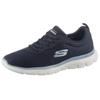 Sneaker SKECHERS "FLEX APPEAL 4.0 BRILLINAT VIEW", Damen, Gr. 41, blau (navy), Textil, Lederimitat, sportlich, Schuhe, Freizeitschuh, Halbschuh, Schnürschuh mit Air Cooled Memory Foam