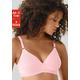 Bralette-BH PETITE FLEUR Gr. 85, Cup B, rosa (2 x weiß, 1 rosa) Damen BHs Triangel-BH Bügelloser-BH T-Shirt-BH BH-Set BH Bralettes