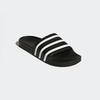 Badesandale ADIDAS ORIGINALS "ADILETTE", Gr. 39, schwarz-weiß (core schwarz, weiß, core schwarz), Synthetik, sportlich, Schuhe Badelatschen Pantolette Schlappen