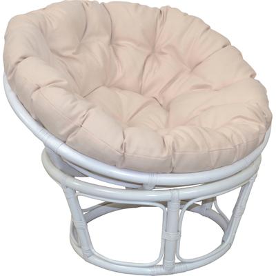 Rattanstuhl HOME AFFAIRE "Papasansessel, TOPSELLER", weiß, 80cm, Kissenbezug 100% Polyester, Kissen mit Vliesfüllung, Stühle, Rattansessel, aus geflochtenem Rattan, in verschiedenen Größen (80-110 cm) Image