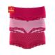 Panty LASCANA Gr. 44/46, 3 St., rot (rot, gestreift, uni, gepunktet) Damen Unterhosen Spar-Sets