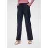 Leinenhose ANISTON CASUAL, Damen, Gr. 48, N-Gr, blau (marine), Web, Obermaterial: 55% Leinen, 45% Viskose, Leinenoptik, unifarben, Basic, figurumspielend lang, Hosen, mit Bindeband, Topseller