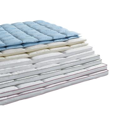 Federbettdecke + Kopfkissen RIBECO "Überraschungspaket, 2-tlg, Decke mit Kissen", weiß, B/L: 200cm x 200cm Anzahl Teile 1, B/L: 80cm x 80cm Anzahl Teile 1, extrawarm, Bettdecken Bezug: 100% Baumwolle. Kopfkissen Bezug: 100% Baumwolle. Bettdecken... Image