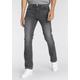 Straight-Jeans JOHN DEVIN Gr. 38, Länge 34, schwarz (black, used) Herren Jeans Straight Fit