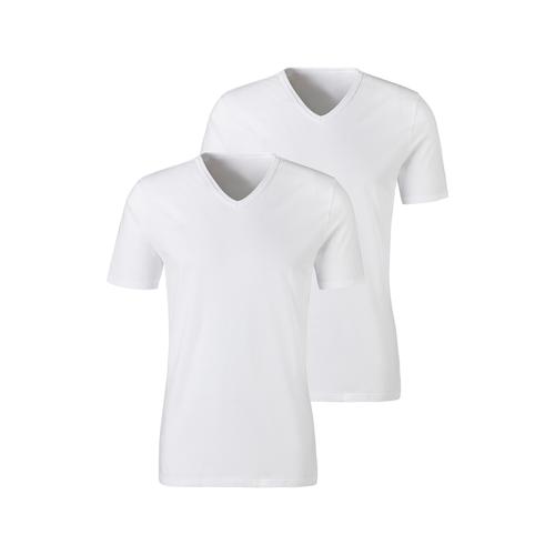 Unterziehshirt H.I.S Gr. L, N-Gr, weiß Herren Unterhemden Sportunterwäsche mit V-Ausschnitt und kleinem Logo, Unterhemd, T-Shirt