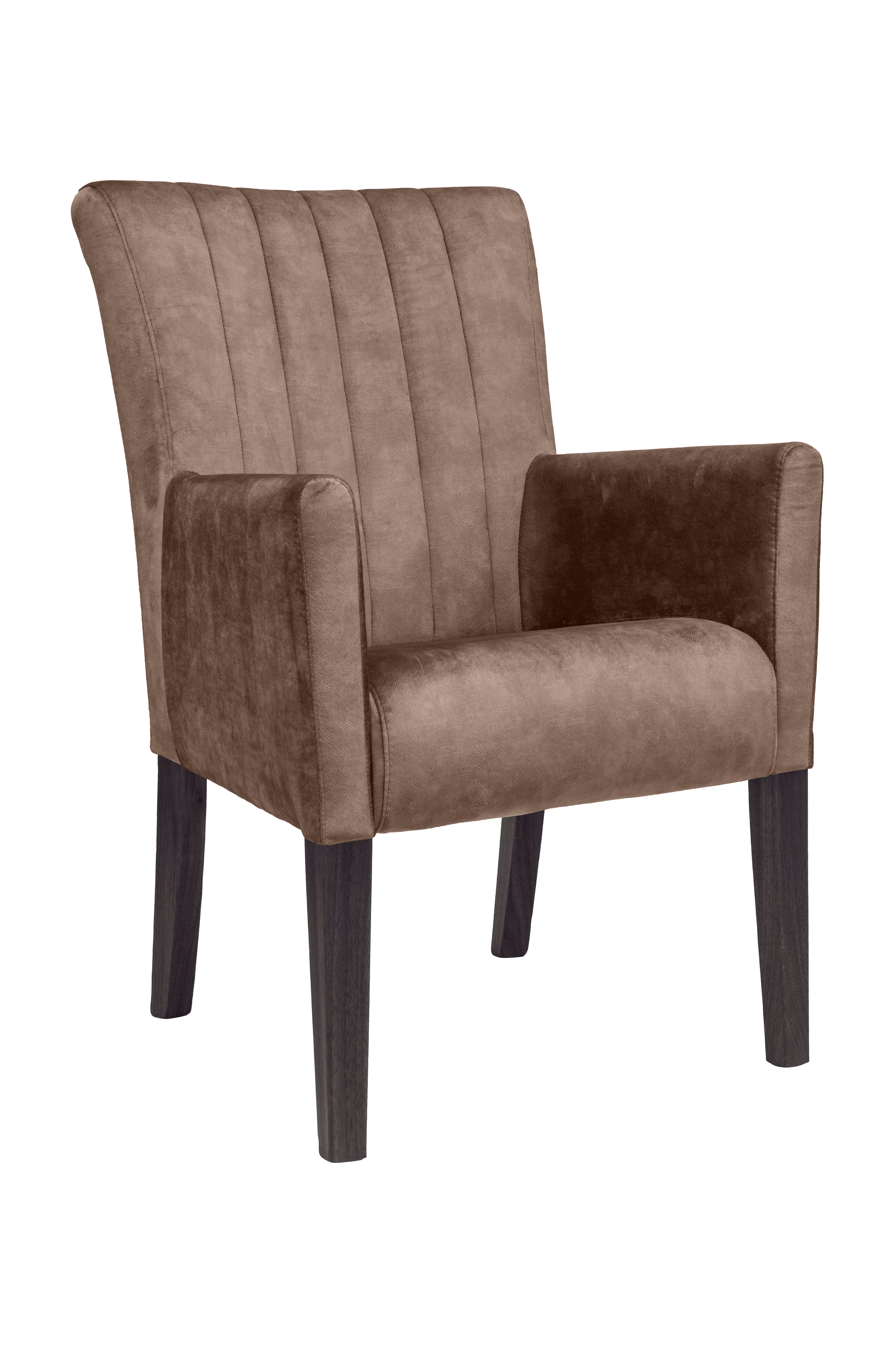 Armlehnstuhl HOME AFFAIRE "King", braun (braun, buche wenge), B:60cm H:92cm T:65cm, Massivholz, Polyester, Stühle, Armlehnstuhl, Esszimmerstuhl, Beingestell Massivholz Eiche oder Buche wengefarben