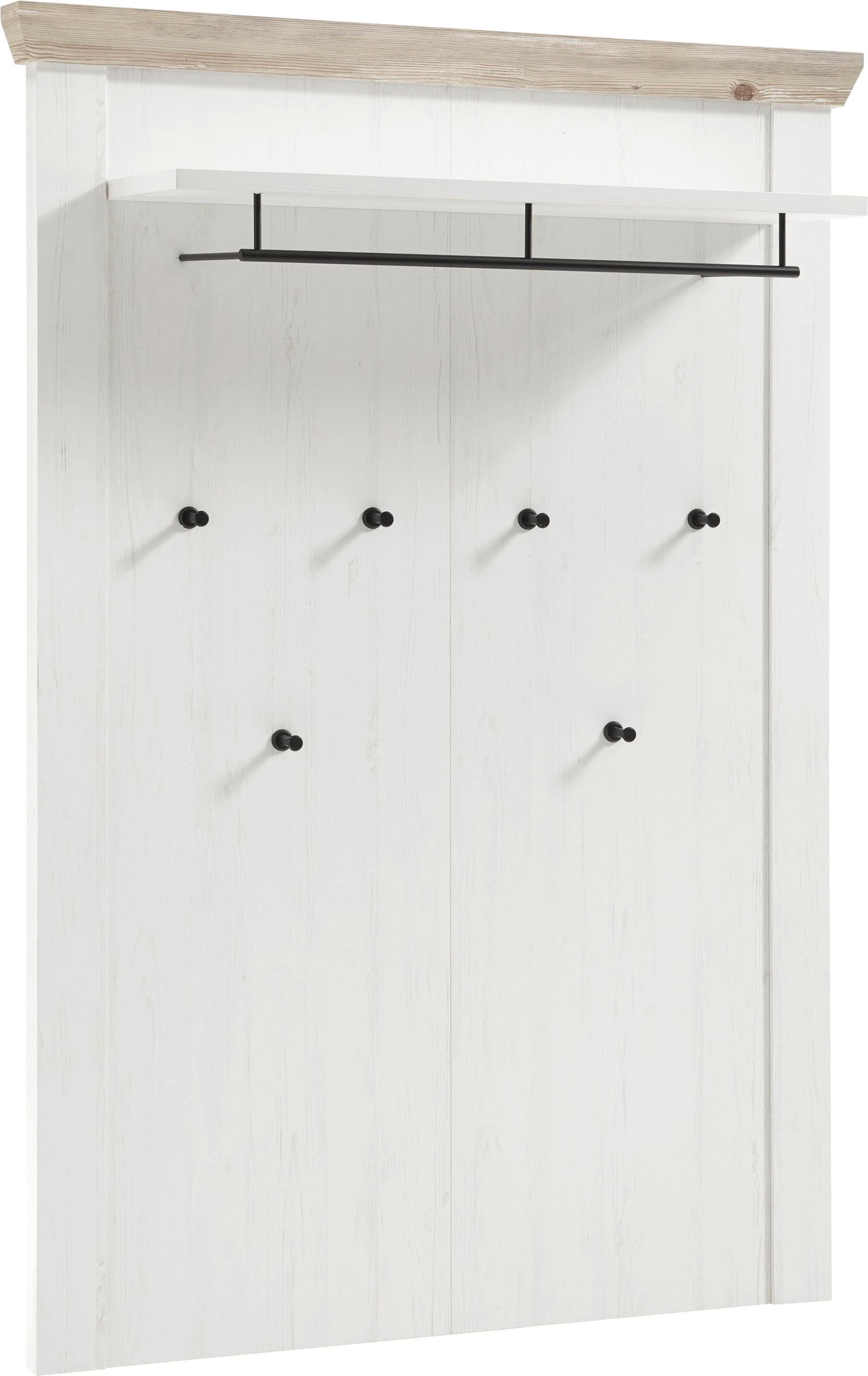 Garderobenpaneel HOME AFFAIRE "Florenz", weiß (pinie weiß), B:107cm H:153cm T:27cm, FSC-zertifizierter Holzwerkstoff, Garderobenpaneele, Garderobenpaneel, Breite ca. 107 cm