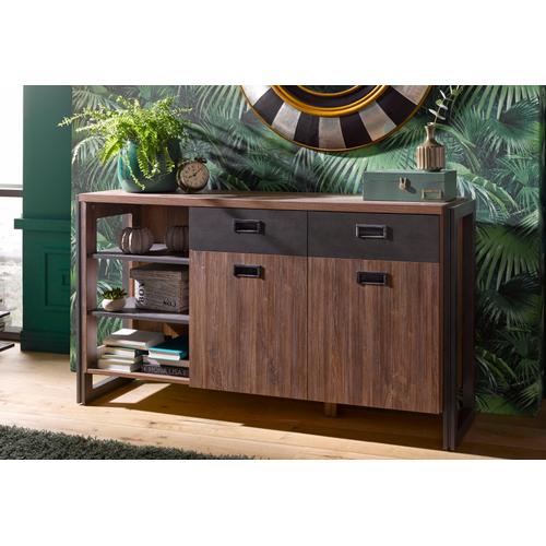 „Sideboard HOME AFFAIRE „“Detroit““ Sideboards Gr. B/H/T: 150 cm x 81 cm x 35 cm, grau (braun, schieferfarben) Sideboards Breite 150 cm“