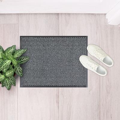 Fußmatte ANDIAMO "Easy, Made in Netherlands", grau (hellgrau), B:90cm H:5mm L:200cm, Kunstfaser, Teppiche, Schmutzfangläufer, Schmutzfangmatte, rutschhemmend, Innen- und überdachten Außenbereich Image