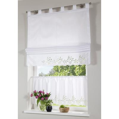 Raffrollo HOME AFFAIRE "Neapel" Gr. 3, weiß, B:80cm H:140cm, Taft, Obermaterial: 100% Polyester, Raffrollos Image