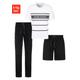 Schlafanzug BRUNO BANANI Gr. 52/54, schwarz-weiß (weiß, schwarz) Herren Homewear-Sets Pyjamas