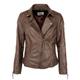 Lederjacke JCC "8533" Gr. 42, braun (dark brown) Damen Jacken Lederjacken