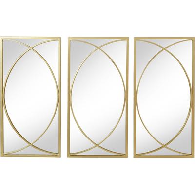 Dekospiegel LEONIQUE "Noyon", gold (goldfarben), B:91cm H:60cm T:2cm, Spiegel, Wandspiegel, Metallrahmen, gold Image