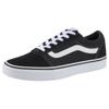 Sneaker VANS "Ward", Gr. 42, schwarz-weiß (schwarz, weiß), Leder, Textil, sportlich, Schuhe Skaterschuh Sneaker low Retrosneaker