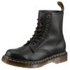 Schnürstiefel DR. MARTENS "1460 8 Eye Boot", Damen, Gr. 43, schwarz, Nappaleder, unifarben, modisch, Schuhe, Festival, Blockabsatz, Schnürboots mit gelber Rahmennaht