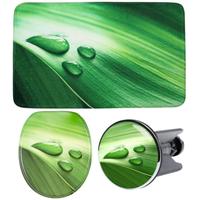 Badaccessoire-Set SANILO Green Leaf Badaccessoires-Sets grün Bad-Accessoires Sets