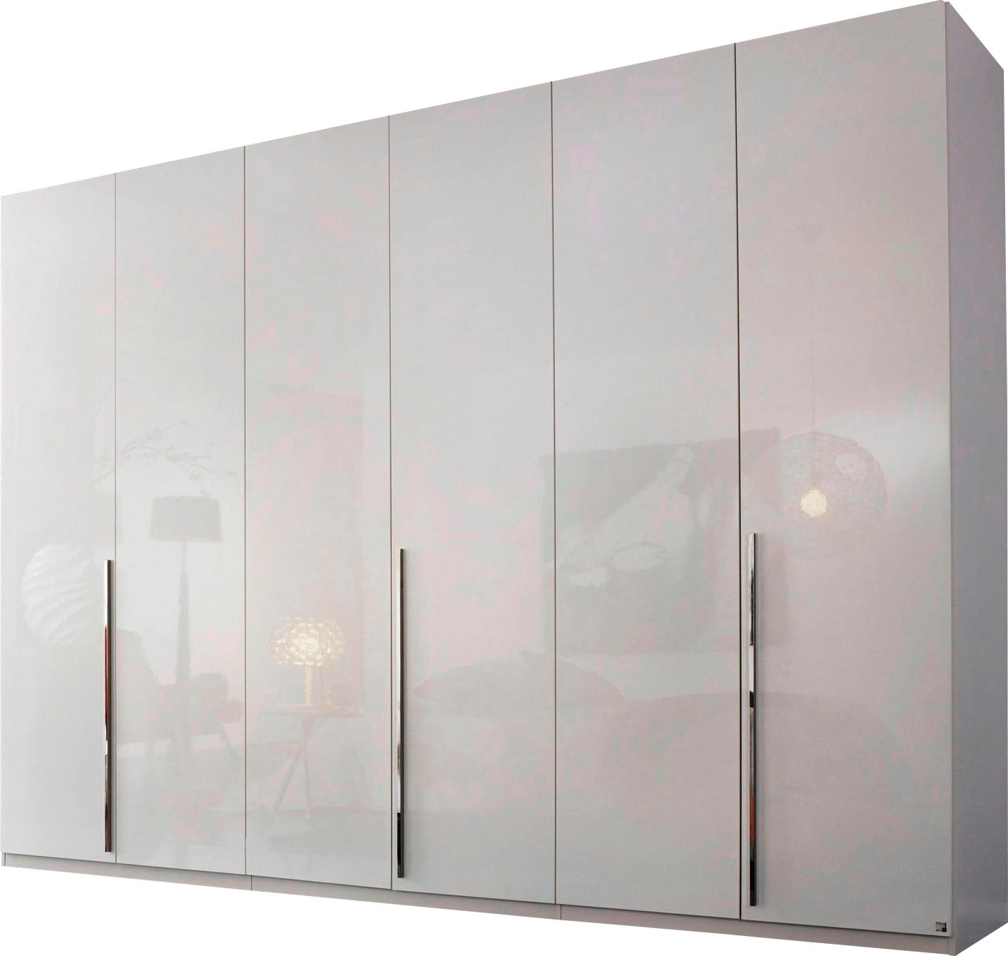 Drehtürenschrank RAUCH "Kleiderschrank Schrank Garderobe Wäscheschrank BESTSELLER MONTCLAR", weiß (weiß, hochglanz weiß), B:301cm H:223cm T:60cm, Holzwerkstoff, Schränke, mit umfangreicher Innenausstattung und Hochglanz-Front MADE IN GERMANY Image