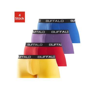 Hipster BUFFALO, Herren, Gr. S, bunt (gelb, rot, lila, blau), Jersey, Obermaterial: 95% Baumwolle, 5% Elasthan, unifarbe