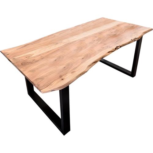 „Esstisch SIT „“Tops&Tables““ Tische Gr. B/H/T: 220 cm x 77 cm x 100 cm, beige (natur) Esstisch Holz-Esstische Küchentisch Rechteckige Esstische Tisch mit Tischplatte aus Akazie Baumkante wie gewachsen“
