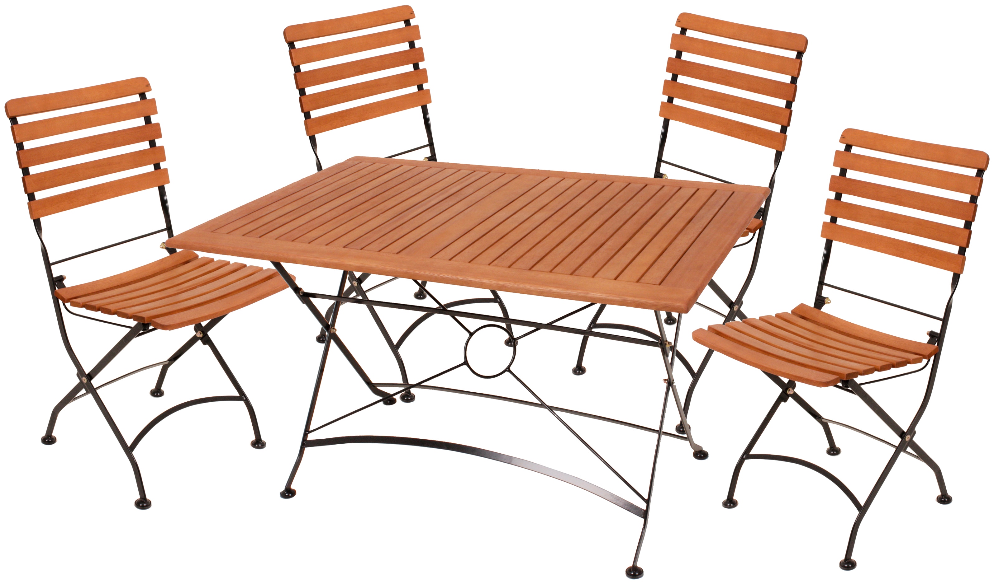 Garten-Essgruppe GARDEN PLEASURE "WIEN", braun (braun, schwarz, braun, schwarz), B:280cm H:89cm T:120cm, Stahl, Sitzmöbel-Sets, mit Klappfunktion