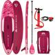 Inflatable SUP-Board AQUA MARINA "Coral Stand-Up" Wassersportboards Gr. 10’2” 310 cm, rot (coral, pink, weiß) Stand Up Paddle