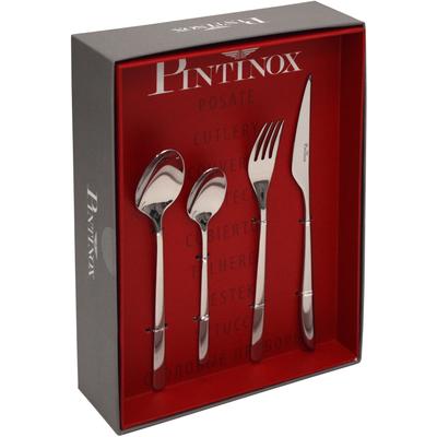 Besteck-Set PINTINOX "Florence", silber (edelstahlfarben), 24 tlg., Edelstahl 18/10, Essbesteck-Sets, spülmaschinengeeignet Image