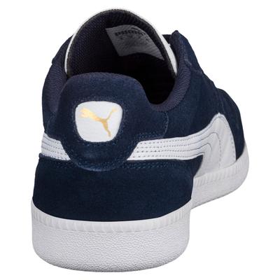 Sneaker PUMA "ICRA TRAINER SD", Gr. 44,5, blau (peacoat, puma weiß), Leder, sportlich, Schuhe Image