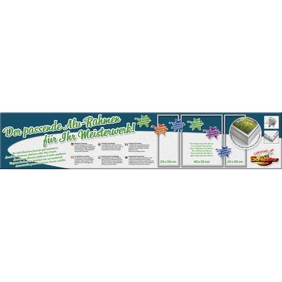 Bilderrahmen SCHIPPER "Malen nach Zahlen, Triptychon 80x50 cm, silberfarben", silber (silberfarben), Bilderrahmen, Kinder, B/H: 80cm x 50cm, Aluminium, Made in Germany, B:80cm H:50cm Image