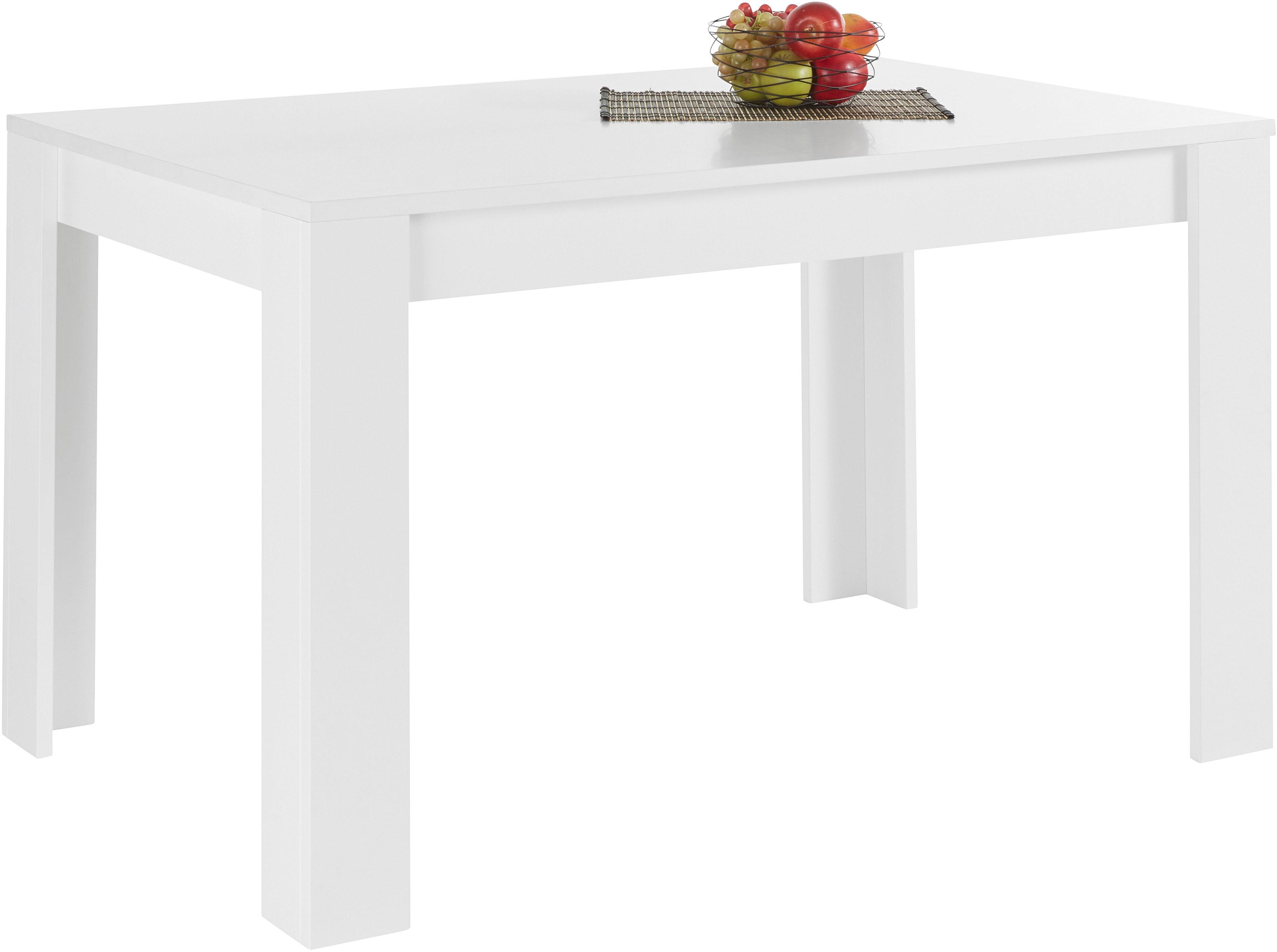 Esstisch INOSIGN "Firenze", weiß, B:137cm H:79cm T:90cm, Tische, Rechteckiger Esstisch Esstisch Holz-Esstische, Beite 137-185 cm, inkl. Ansteckplatte