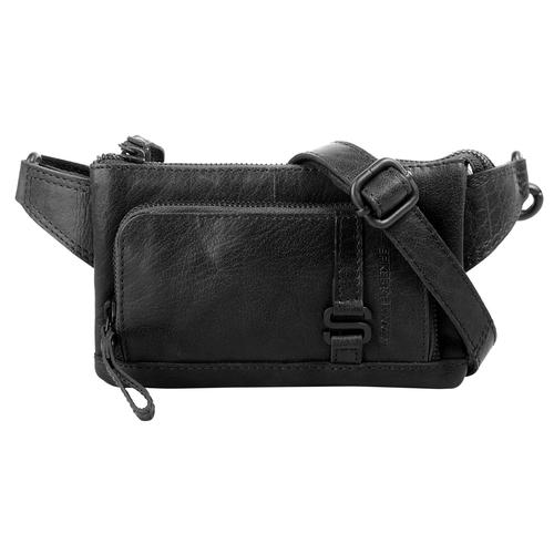 Gürteltasche SPIKES & SPARROW Gr. B/H/T: 17 cm x 12 cm x 3 cm onesize, schwarz Damen Taschen Gürteltaschen echt Leder