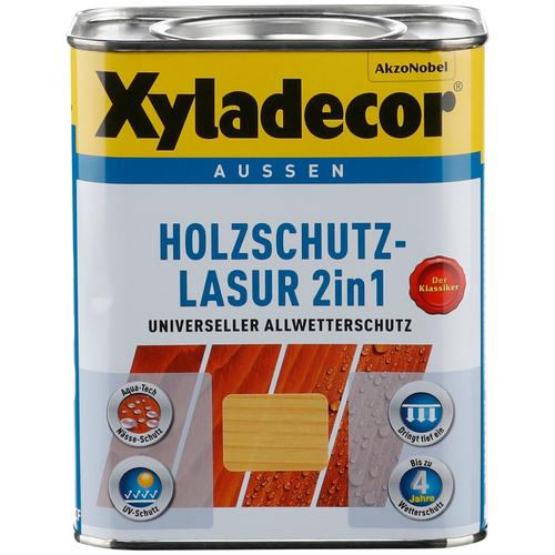 "XYLADECOR Holzschutzlasur ""2in1"" Farben 0,75 Liter, natur braun Holzfarben Lasuren"