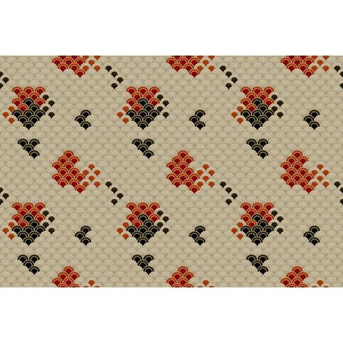 Fototapete LIVING WALLS ""Walls by Patel Koi 2"", beige (beige, rot), B:4m L:2,7m, Vlies, Tapeten, Vlies, Wand, Schräge