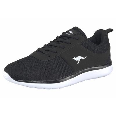 Sneaker KANGAROOS "Bumpy", Gr. 36, schwarz (jet, schwarz), Textil, Synthetik, sportlich, Schuhe Damenschuh Sneaker low