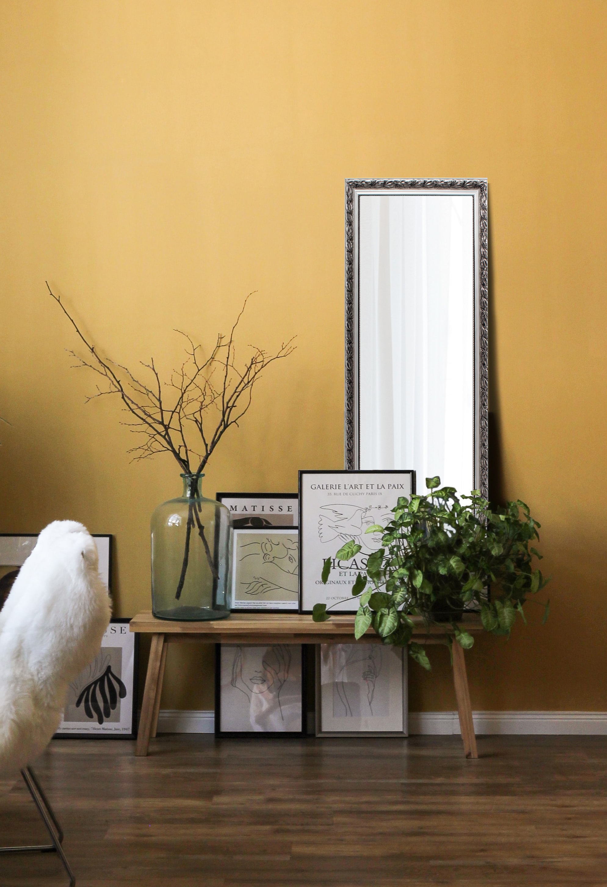 Dekospiegel MIRRORS AND MORE, silber (silberfarben), B:50cm H:150cm T:3cm, Spiegelglas, Spiegel, Barockspiegel, Wandspiegel