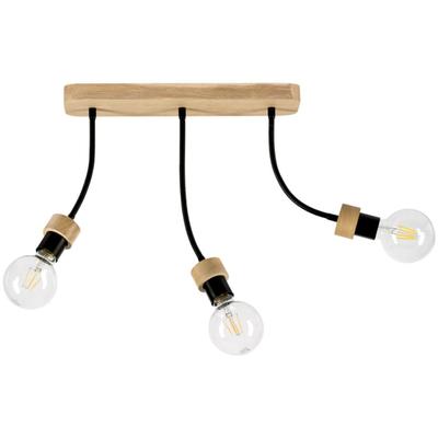 BRITOP LIGHTING Deckenleuchte "ALLUMER FLEX", schwarz (eichefarben, schwarz), H: 40cm, Lampen, Basis aus Eichenholz mit FSC-Zertifikat, flexibel verstellbar, Deckenspot Image