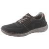 Schnürschuh RIEKER, Herren, Gr. 44, blau, Lederimitat, sportlich, Schuhe Schnürschuh, mit seitlichem Reißverschluss, Freizeitschuh, Halbschuh, Schnürschuh