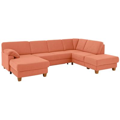 Wohnlandschaft HOME AFFAIRE "Belfort U-Form", orange (terra), B:314cm H:88cm T:91cm, Luxus-Microfaser Vintageoptik(100% Polyester), Struktur fein ( 100% Polyester), Luxus-Microfaser ALTARA NUBUCK (100% Polyester), Sofas, mit Federkern, wahlweise mit... Image