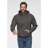 Kapuzensweatshirt FRUIT OF THE LOOM, Herren, Gr. S (40/42), grau (graphit), angeraute Sweatware, Obermaterial: 80% Baumwolle, 20% Polyester, casual, normal, Rundhals, Langarm Rippbündchen, Sweatshirts, aus Baumwollmischung