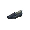 Slipper NATURAL FEET "Clara", Damen, Gr. 37, blau (dunkelblau), Leder, elegant, Schuhe, mit weitem Fußbett