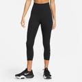 Trainingstights NIKE "ONE WOMEN'S HIGH-RISE CROPPED LEGGINGS" Gr. L (40), N-Gr, schwarz Damen Hosen Yogahosen