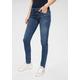 Skinny-fit-Jeans PEPE JEANS "SOHO" Gr. 25, Länge 30, blau (z63 classic stretch) Damen Jeans Röhrenjeans im 5-Pocket-Stil mit 1-Knopf Bund und Stretch-Anteil