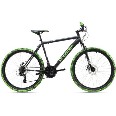 Mountainbike KS CYCLING "Crusher" Fahrräder Gr. 56 cm, 26 Zoll (66,04 cm), schwarz (schwarz, grün) Hardtail