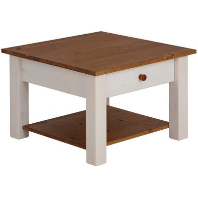 Couchtisch HOME AFFAIRE "Chicago, TOPSELLER", weiß (weiß, honig), B:60cm H:40cm T:60cm, Tische, in zwei Größen, Landhausstil, zusätzlicher Stauraum Image